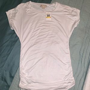 White Michael Kors ruched tee